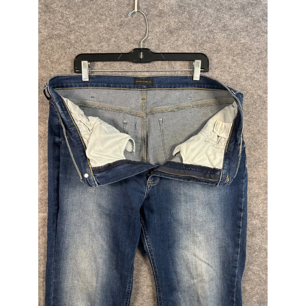Silver Jeans Co. Womens Jeans Plus Size‎ Relaxed Fit Medium Wash Denim
